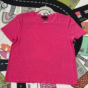 Banana Republic Short Sleeve Crewneck Tee - Hot Pink